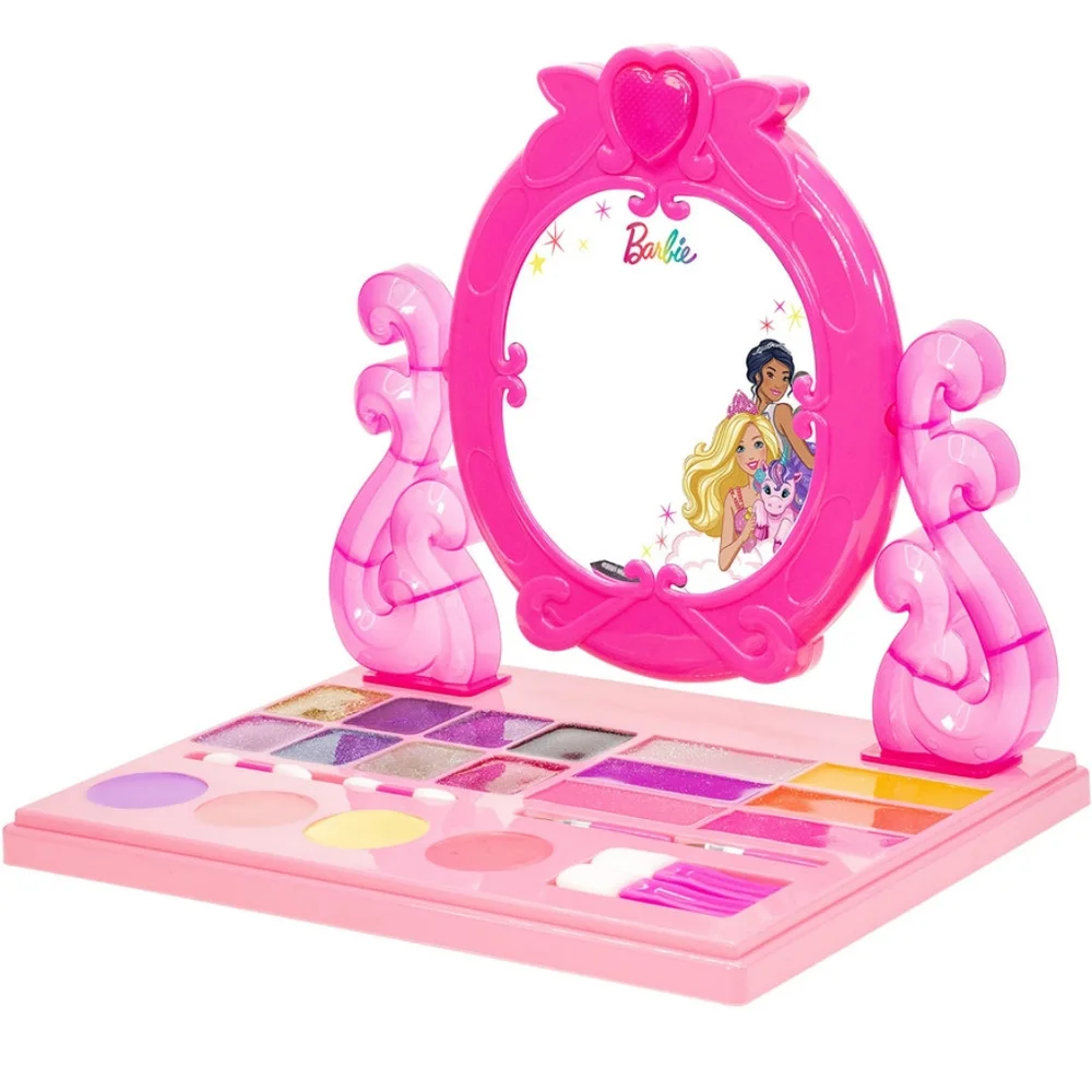 Barbie Cosmetic Vanity Mirror Makeup Set Lights Up Music